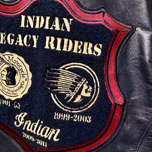Northeaster Flying Togs Horsehide Leather Motorcycle Jacket Indian Riders USA